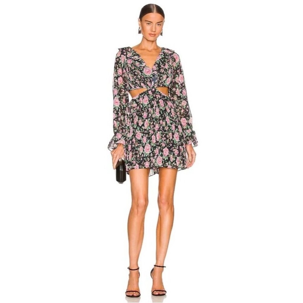 AMUR X REVOLVE Sleeveless V Neck Pleat Romper Mini Dress 0 New with tags $478